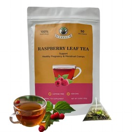 50 Bags Organic Raspberry Leaf Tea for PMS Symptom Relief, Healthy Women's Cycle, and Reproductive Health -100% Natural Red Raspberry Leaf Herbal Tea,Caffeine-free,Non-GMO,No Sugar