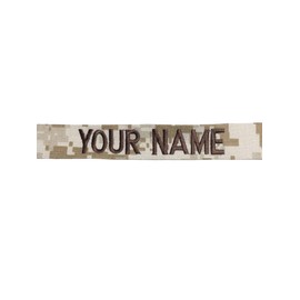 Marine Name Tape or Marine Tape, with Fastener or Sew-On (Without Fastener), Desert Marpat, Woodlan. Marpat, Black, OD Green, Desert Tan, White (Without Fastener, Desert Marpat)