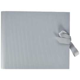 Rössler 2 Ring Photo Album 40 Pages - Grey with Bow,23 x 21 cm