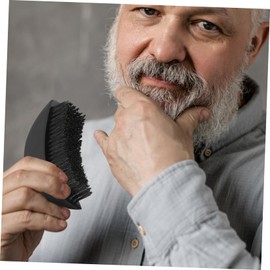 BIUDECO Comfortable Boar Bristle Beard Brush for Men Gentle Grooming Tool for Mustache and Facial Hair Care Easy to Clean Ergonomic Design Father's Day and Birthdays