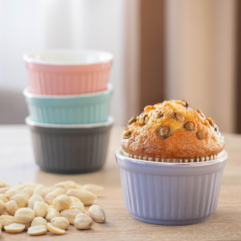 KADAX Soufflé Förmchen, 1 Stück, Ø 9cm Crème Brûlée Schälchen,