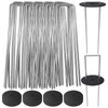 AAGUT 50 Pack Landscape Staples with Gasket Washer Caps, 6