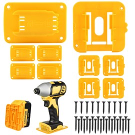 Tool Holders Battery Holders Mount for Tool Storage 20v Battery Drill Tool Yellow 10pcs Tool Holder and 10 Pcs Battery Battery Holder