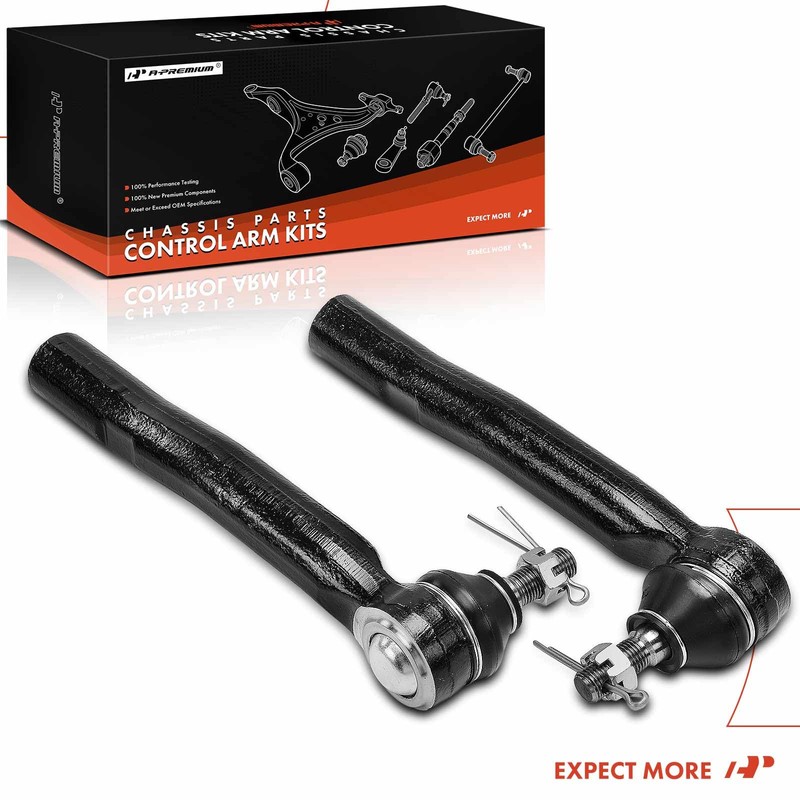 A-Premium 2 x Front Outer Tie Rod Ends, Compatible with