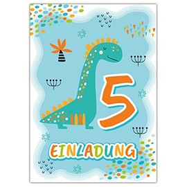 5th Birthday Invitations for Children's 5th Birthday Party Boys Dino Dinosaur Birthday Invitations Pack of 12