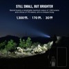 OLIGHT Baton4 Rechargeable EDC Flashlight, Bright LED Flashlight 1300 Lumens
