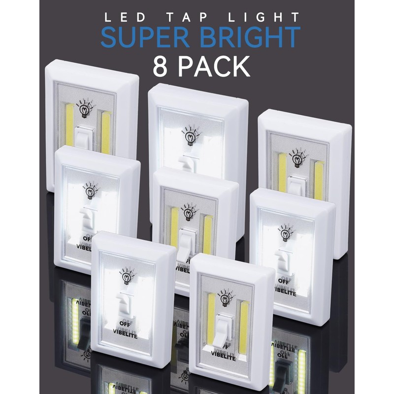 VIBELITE Closet Light, Battery Operated Switch Light, Tap Light, Touch,