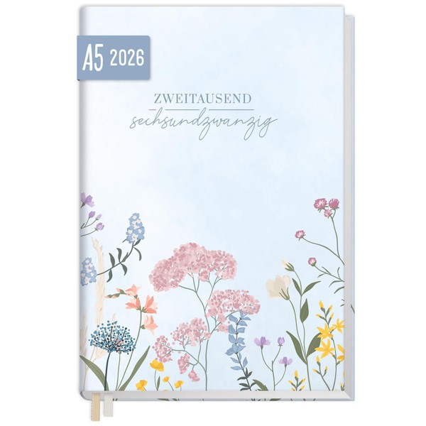 Häfft® Chäff-Timer Classic Calendar 2026 A5 "Summer Meadow" Book Calendar,