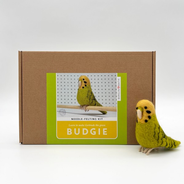 Bergin & Bath Needle Felting kit Budgie. Make a Green