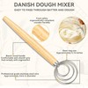 Bread Making Tools Set of 3, Danish Dough Whisk, Bench