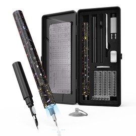 Electric Screwdriver Kits, 66 in 1 Power Screwdriver Sets, Mini Electric Screwdriver with 56 Magnetic Bits, Earphone Cleaner, Precision Small Screwdrivers Electric for Phone