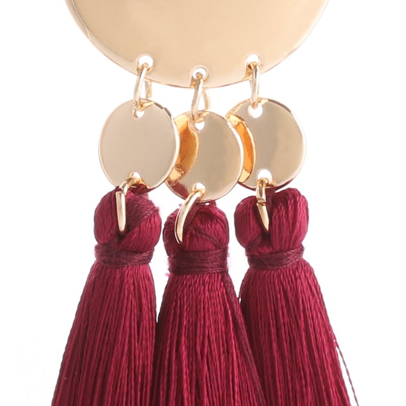 HSWE Tassel earrings for Women Statement Dangle Earrings Threaded Drop