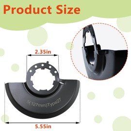 43-54-1220 Angle Grinder Safety Guard Fits for Milwauke Angle Grinder 2780-20, 2781-20, 6117-30, 6117-31, 6124-30(5" Wheel Blade Guard)