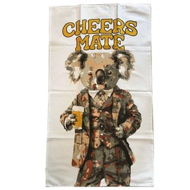 I Love Aus Australian Koala Cheers Mate Tea Towel