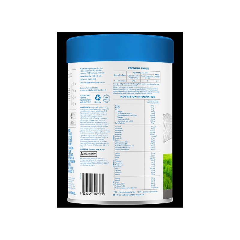 Bellamy’s Organic Beta Genica-8 Step 2 Follow-On Formula 6 -