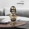 ZKSYLSM Shakespeare Bust Bronze Statue - 12 inches Resin Sculpture