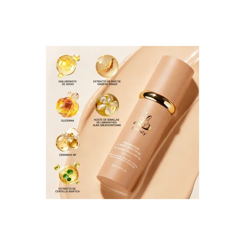 Lanisty Base De Maquillaje 4 En 1 Color Beige Adaptable