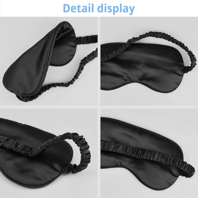 1 Pack Sleep Mask, Silk Eye Mask with Elastic Strap,