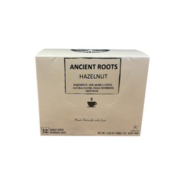 Ancient Roots Single Serve Mushroom Coffee, Made with Chaga and Lion's Mane, 100% Arabica, Medium Roast (72 Count, Hazelnut)