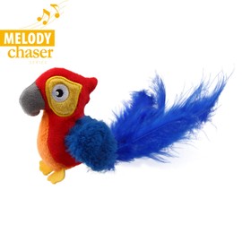 Vealind GiGwi Melody Chaser Pet Bird Interactive Cat Toy Plush Toys for Dogs and Cats (Parrot)