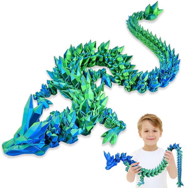 LOCYFENS Large 30" 3D Printed Dragon, Articulated 3D Dragon Toys,