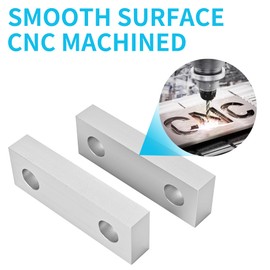 LTIENBST Silver Aluminum 5Pcs Soft Jaws Set, 6 inch Vise Jaws,6" x 2" X 1",Vise Soft Jaws Fit to 6" Kurt Vise Jaws