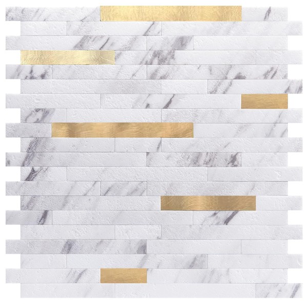 Art3d 10-Sheet Peel and Stick Stone Overlay Kitchen Backsplash Tile