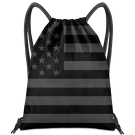 BHAHB Drawstring Backpack for String Bag Waterproof Cute Sports Beach Swimming Travel (13"×17")-Flag