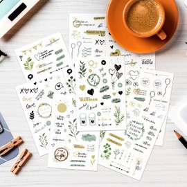 BIROYAL Wedding Stickers for Scrapbook | 241 Wedding Scrapbook Stickers | Waterproof Stickers | Bridal Shower Engagement Marriage Anniversary for Wedding Planning Embellishments 9 Pages