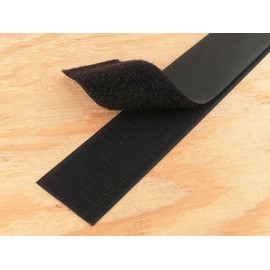 3 Inch Black Self-Adhesive Hook and Loop Tape - 5 Yards