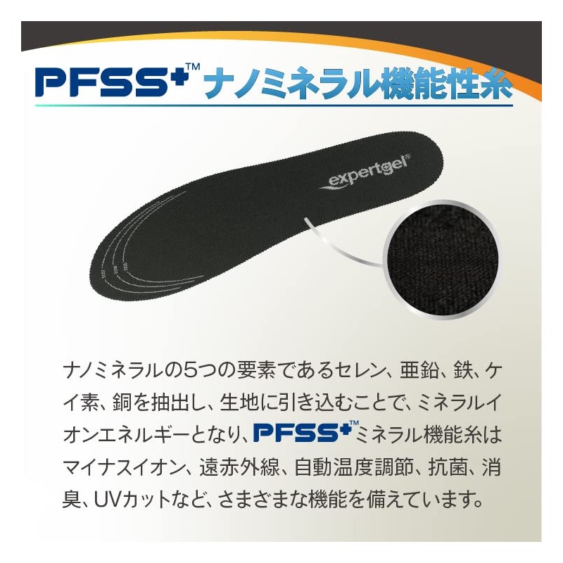 expertgel Ultra Thin Moisture Wicking Antibacterial Deodorizing Insoles for Men
