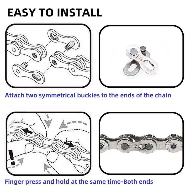 BeiLan 116 Links Bicycle Chain 10 Speed