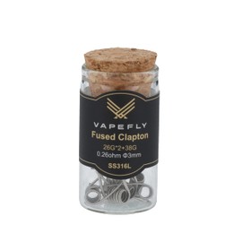 Vapefly SS316L Fused Clapton Prebuilt Coil 26GA x 2+38GA 0.26 Ohm - Pack of 6