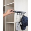 BaiNong 12 inch Valet Rod for Closets Pull Out Closet