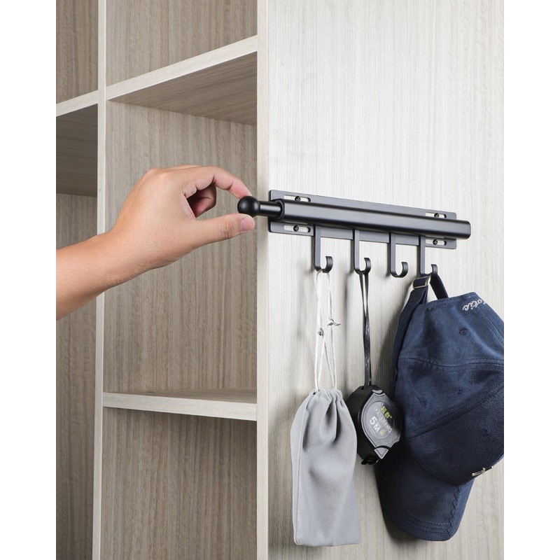 BaiNong 12 inch Valet Rod for Closets Pull Out Closet