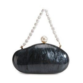 BRYCTSISEN Acrylic Shell Shaped Handbag (Black)
