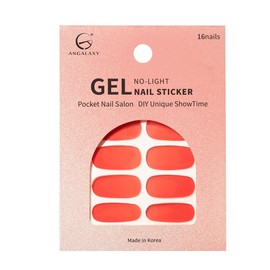 ANGAL💎 UV Light Unwanted Nail Stickers for Travel 16 Sheets UV Nail Lights No Need for Going Out Gel Nail Patch Gel Nail Sticker Soft Nail Sticker Manicure No Damage Easy Nail Stick (Letch)