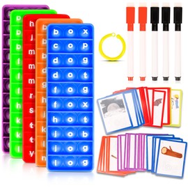 Interactive Phonics Word Pop Game (Ages 4+) - Educational Learning Toy with 100 CVC Words - SEND-Friendly Early Reading Development Kit with Flash Cards
