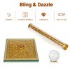 Qiuhome Gold Paper Towel Holder Stand Crystal Paper Towel Holder