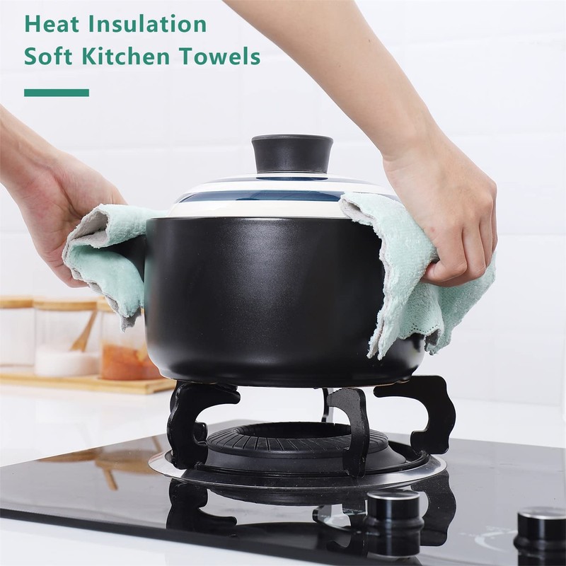 Bessrung 20 Pack Kitchen Dish Cloths, Super Absorbent Microfiber Cleaning