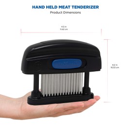 Jaccard 200345N 45-Blade Meat Tenderizer, Simply Better Meat Tenderizer, ABS Columns/ Removable Cartridge, NSF Approved, Black