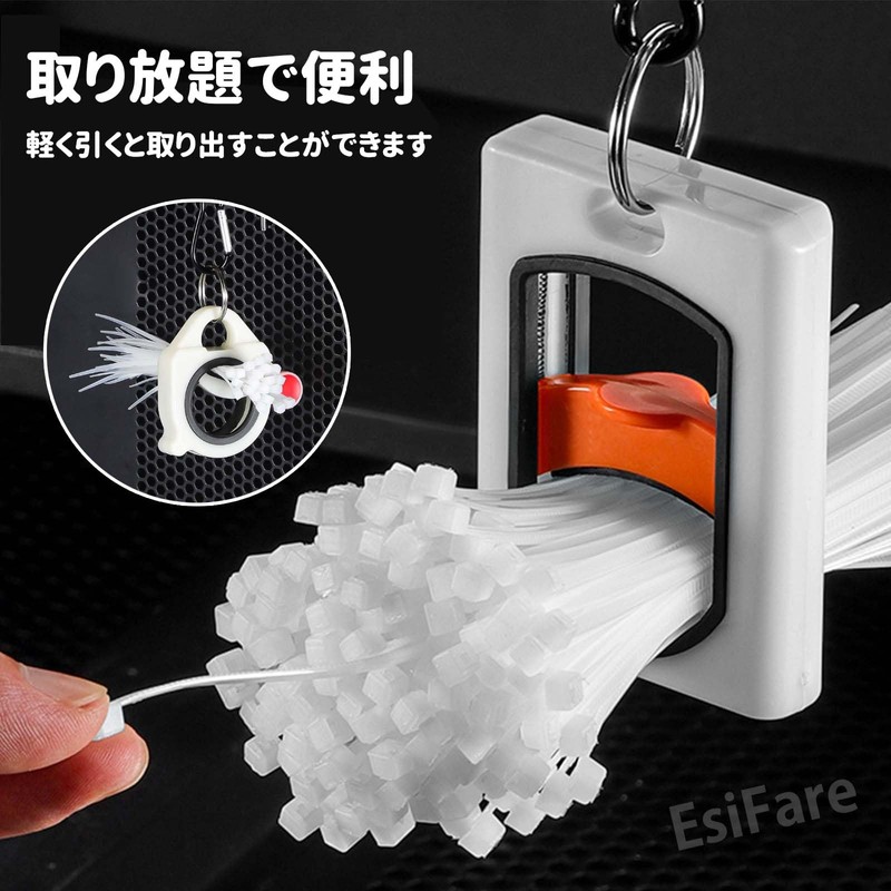 EsiFare Insul-Lock Holder [Set of 2] Cable Tie Holder Fluorescent