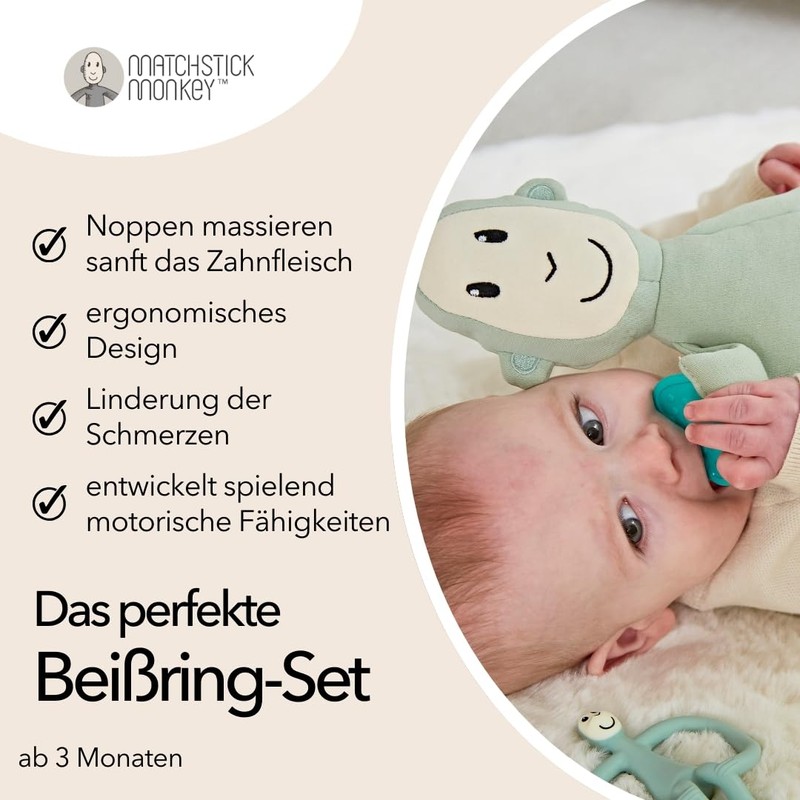 Matchstick Monkey Gift Set - Teether & Plush Toy -