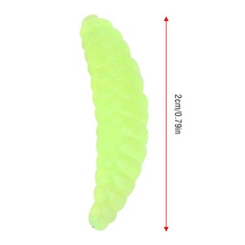 Alomejor Fishing Lure Bait Mini-size Worm Larva Grub Shape Fishing Lures Artificial Baits Maggots Worms Fish Tackle Toy(100pcs/set)
