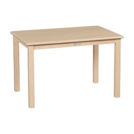 ECR4Kids 24in x 36in Rectangular Hardwood Table with 22in Legs, Kids Furniture, Antique White