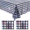 2 Pack Disco Tablecloth Party Decorations, Holographic Silver Glitter Plastic