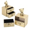 Tooth Box Metal Cute BearShape Storage Case with 2 Drawers