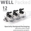 Spooky Halloween Shower Curtain Hooks: Black Cat Decorative Rings, 12Pcs