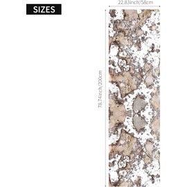 LiveInUrban Vintage Foxed Silver Rusts Antique Chrome Reflective Style Wallpaper, Grunge Peel and Stick Contact Paper for Wall Furniture Vanity Dresser Home Decor, 22.83"x78.74"