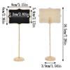24Pcs Wood Mini Chalkboards Signs, BetterJonny Small Blackboard with Support